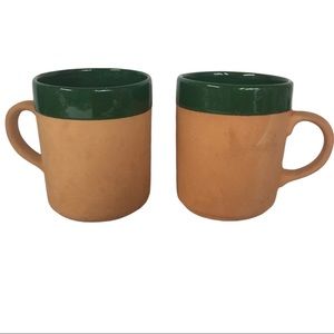 Romertopf Mexico Terra Rosa Reco Glazed Mugs Set of 2